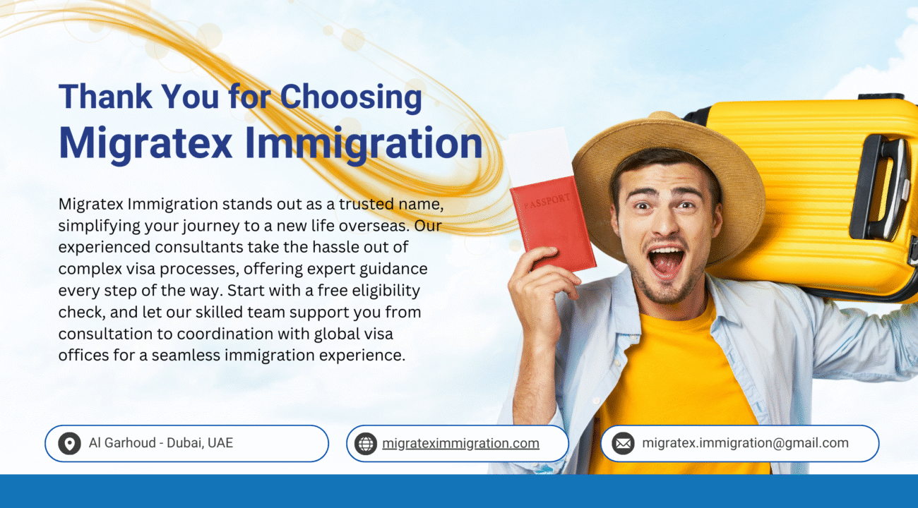 Thank You for Choosing Migratex Immigration 